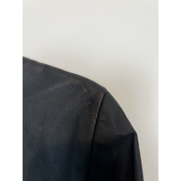 Vintage Newport News womens leather zip up jacket biker moto y2k 90s SM - Picture 8 of 8